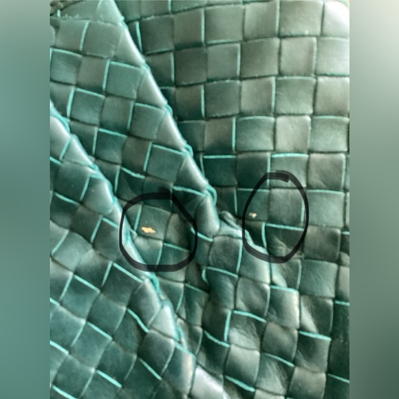 Vintage Bottega Veneta Elegant Green Woven Shoulder Bag - Picture 10 of 15